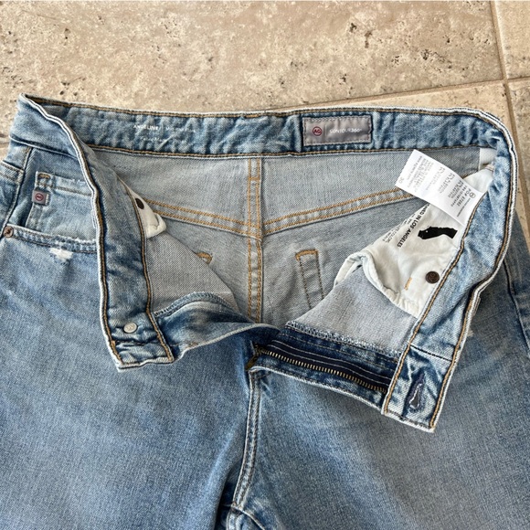 AG Jeans Contour 360° Angeline High Rise Flare Stretch Raw Hem Blue Jeans, 30 - Picture 7 of 10